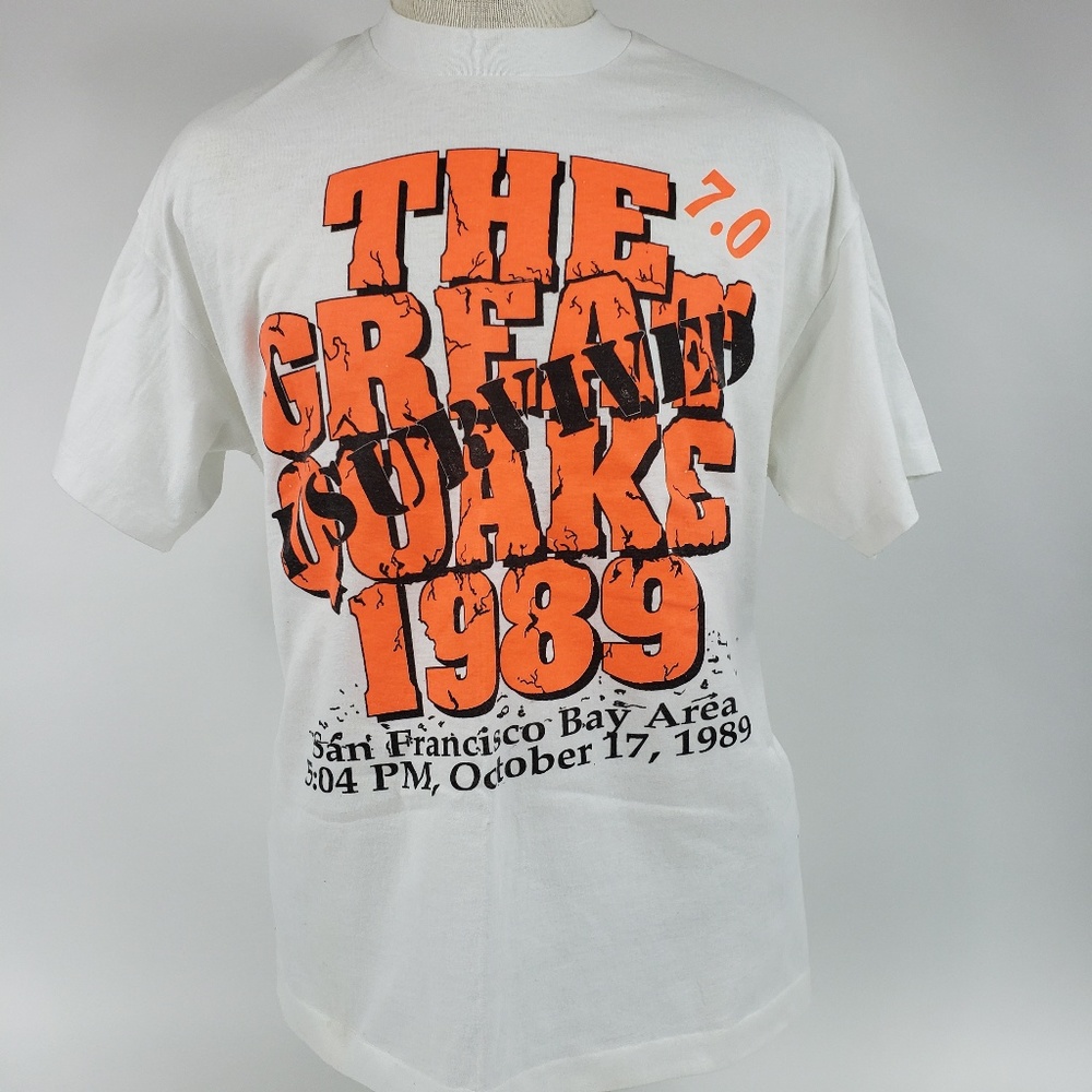 Vintage 1989 I Survived The Great Quake 7.0